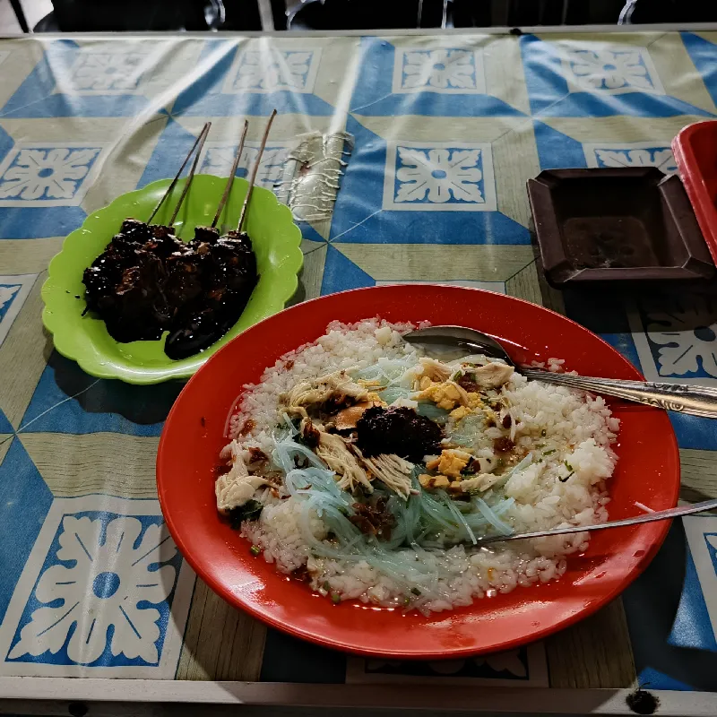 nasi sop + sate 5
