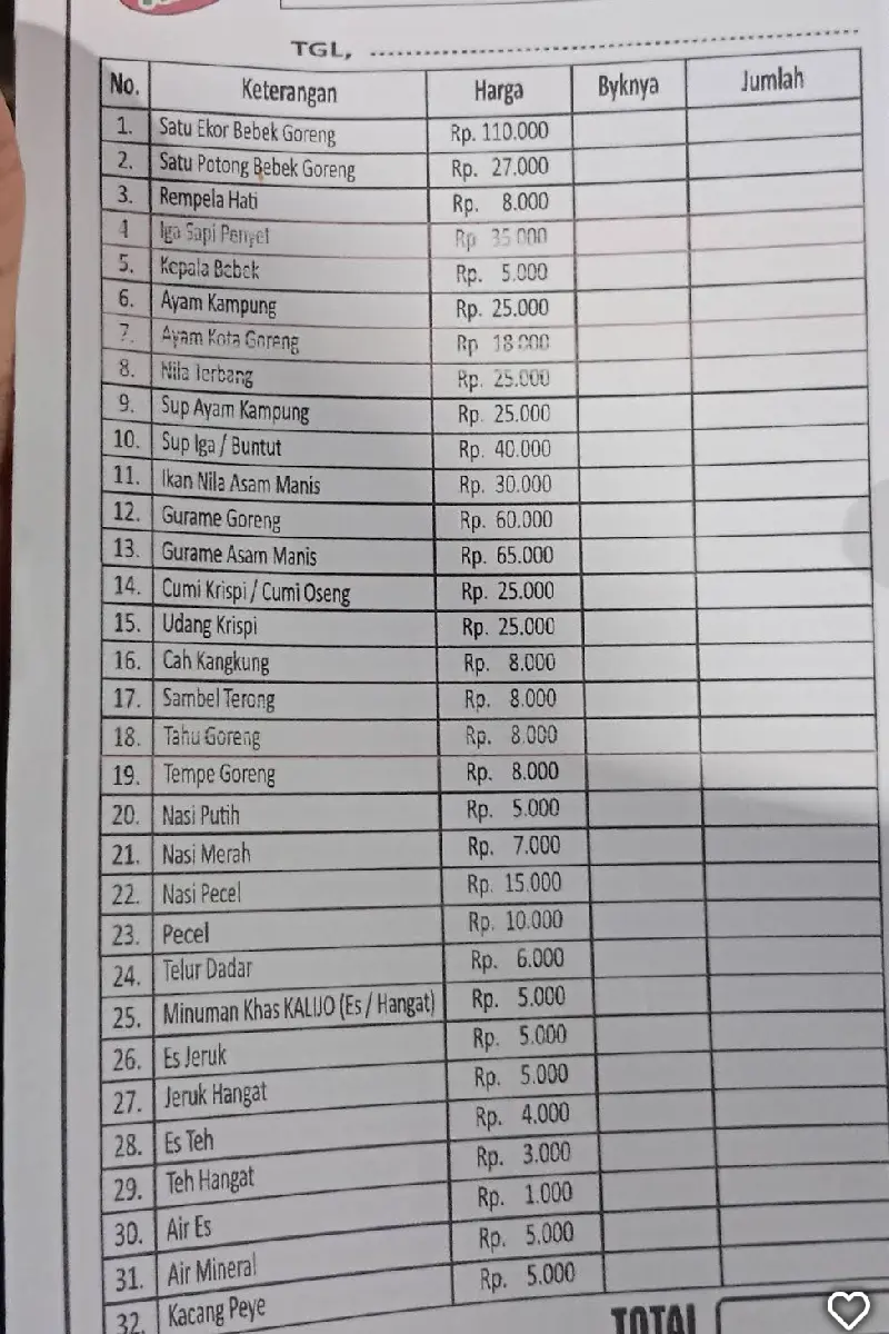 Bebek Goreng KALIJO